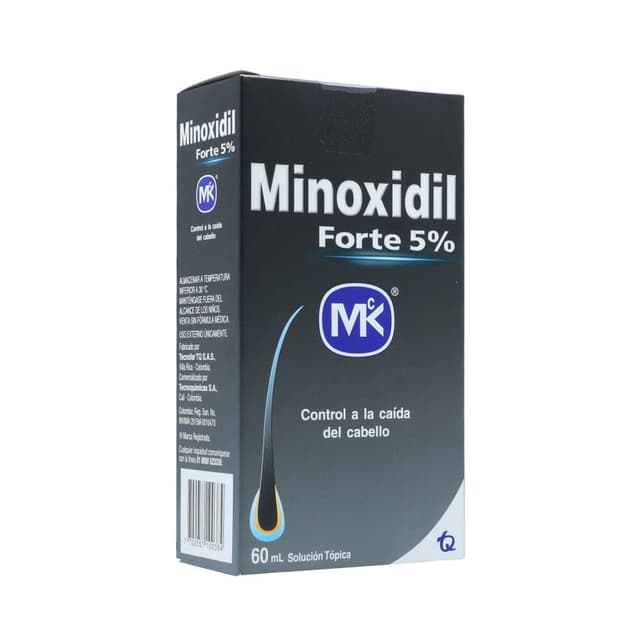 Minoxidil Forte Mk 5% Frasco X 60Ml Solución Tópica