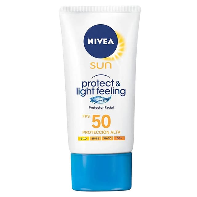 Bloqueador Nivea Sun Protect & Ligth Feeling Fps 50 Frasco X 50Ml