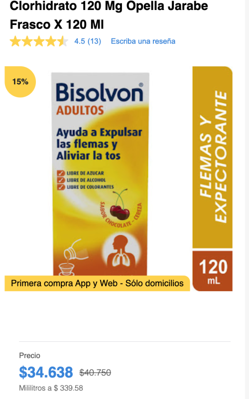 farmatodo screenshot precios