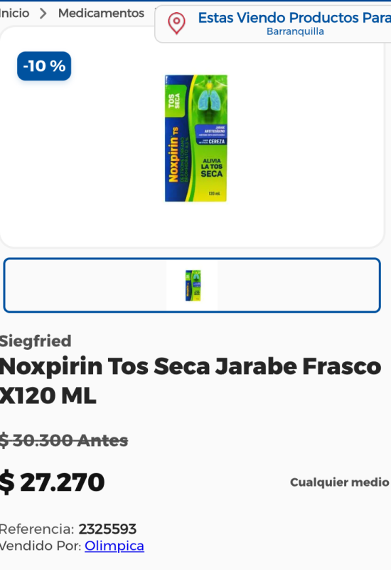 olimpica screenshot precios